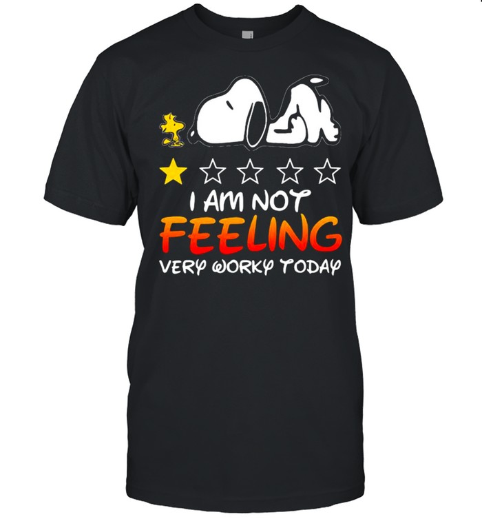 I Am Not Feeling Very Worry Today Snoopy Stars shirt