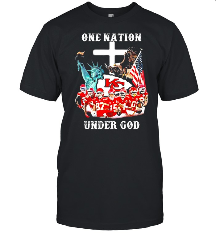 One Nation Under God Chiefs Eagle American Flag shirt