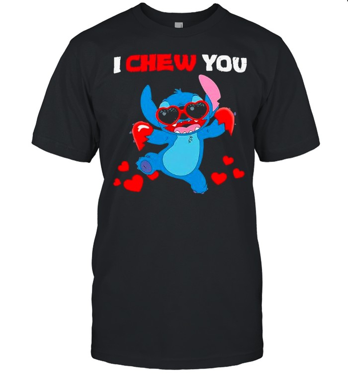 Stitch I chew you heart shirt