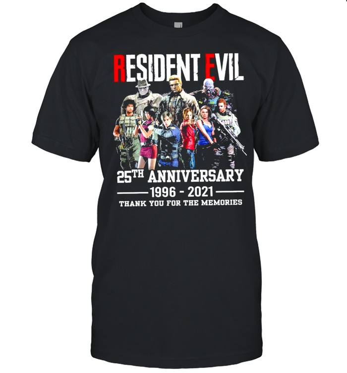 Resident Evil 25th Anniversary 1996-2021 Thank You For The Memories shirt