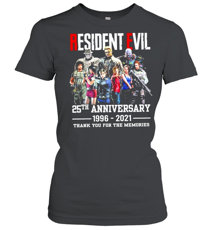 Resident Evil 25th Anniversary 1996-2021 Thank You For The Memories shirt Classic Women's T-shirt
