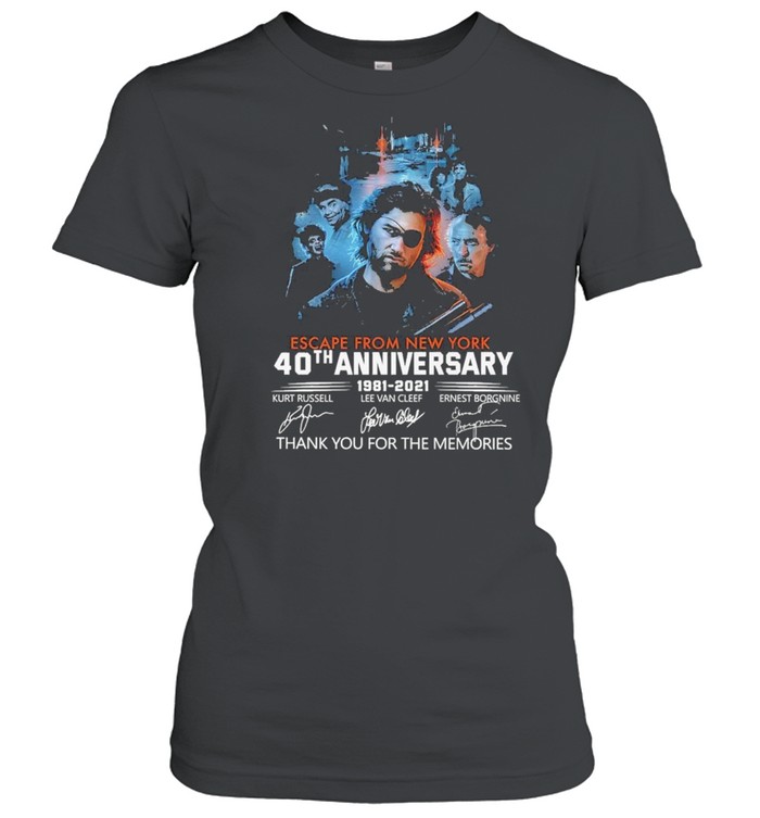 Escape From New York 40th Anniversary 1981 2021 Signatures Thank You For The Memories  Classic Women's T-shirt