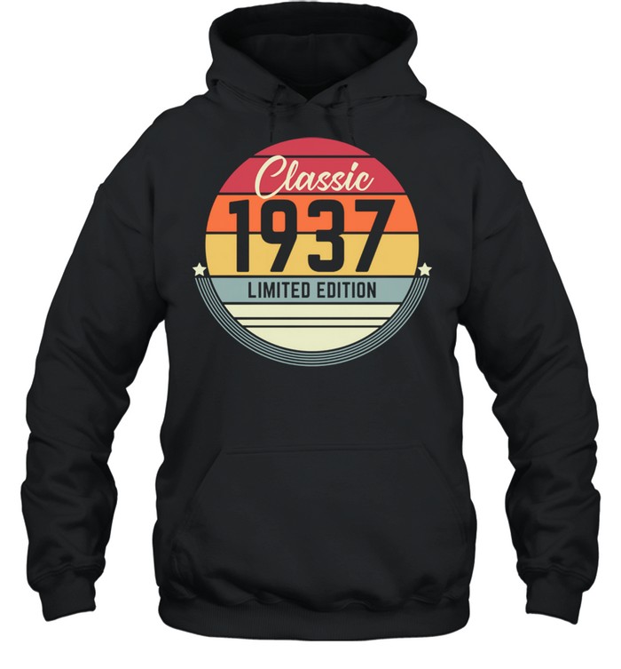 84th Birthday 1937 Classic Vintage Retro shirt Unisex Hoodie