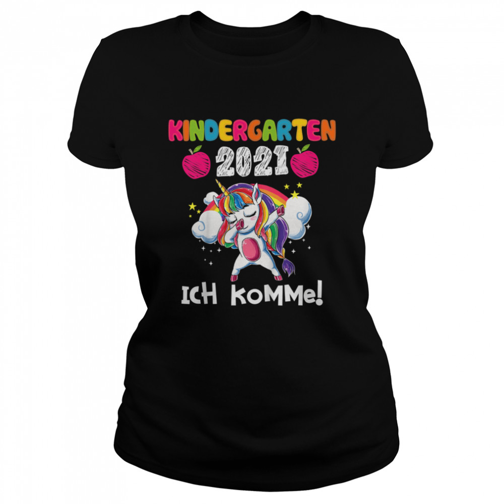 Kinder Kindergarten 2021 Ich Komme Einhorn shirt Classic Women's T-shirt