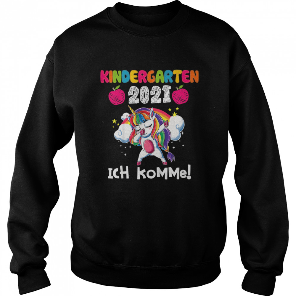 Kinder Kindergarten 2021 Ich Komme Einhorn shirt Unisex Sweatshirt