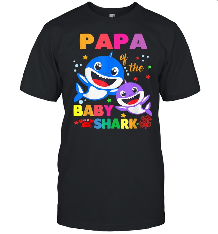 Papa Of The Baby Shark Birthday Papa Shark shirt