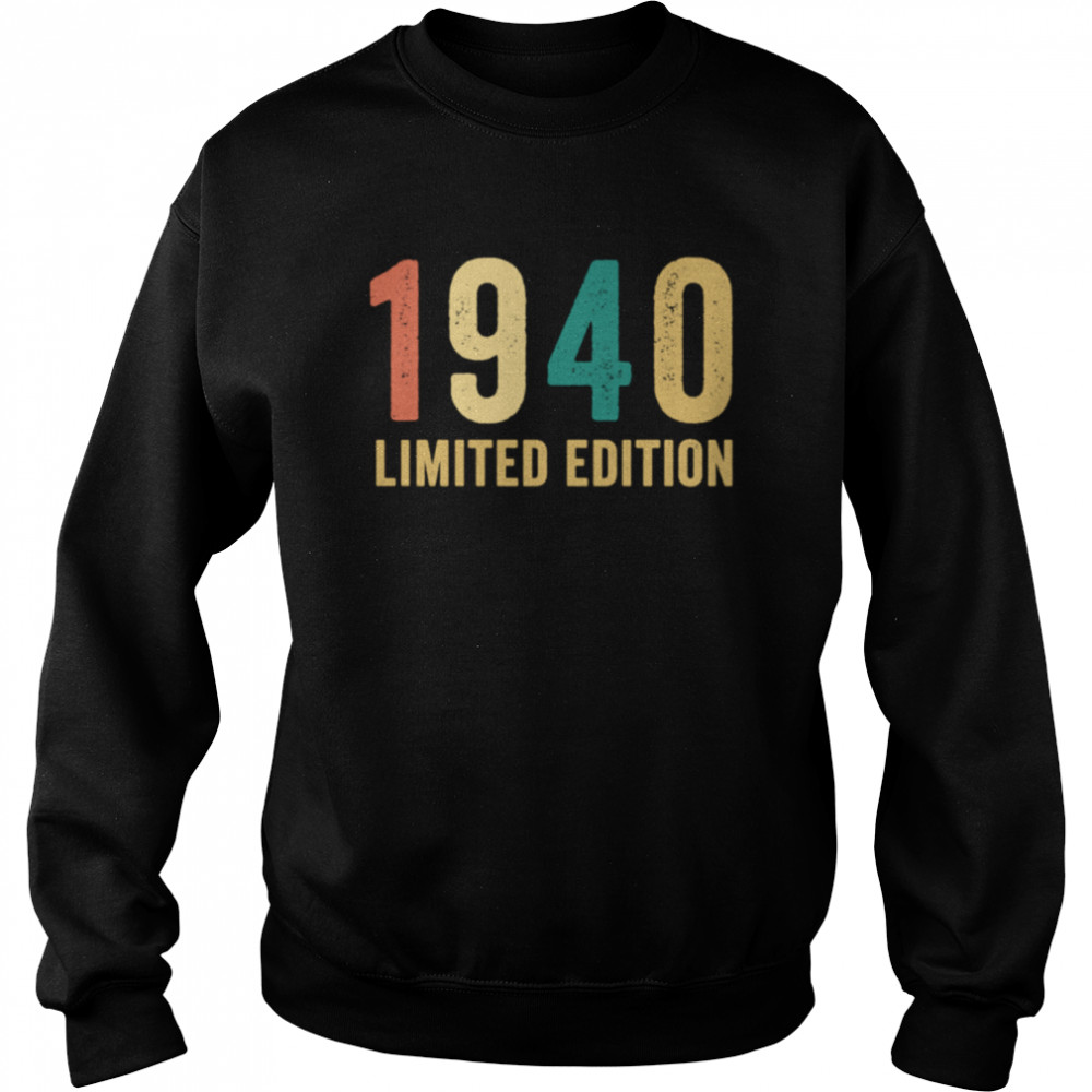 Birthday Man Limited Edition Vintage 1940 shirt Unisex Sweatshirt