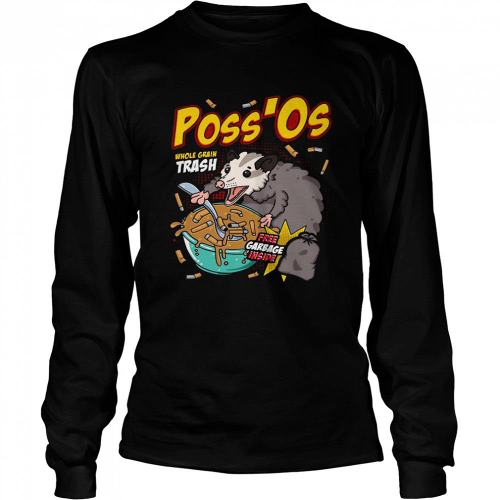 Poss’Os Possum Cereal Box T-shirt Long Sleeved T-shirt