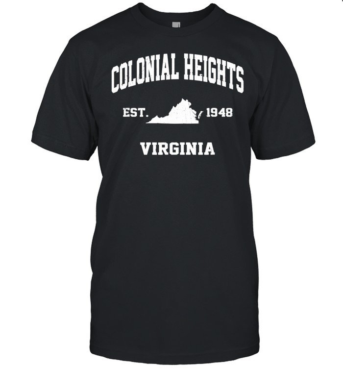 Colonial Heights Virginia VA vintage state Athletic style shirt