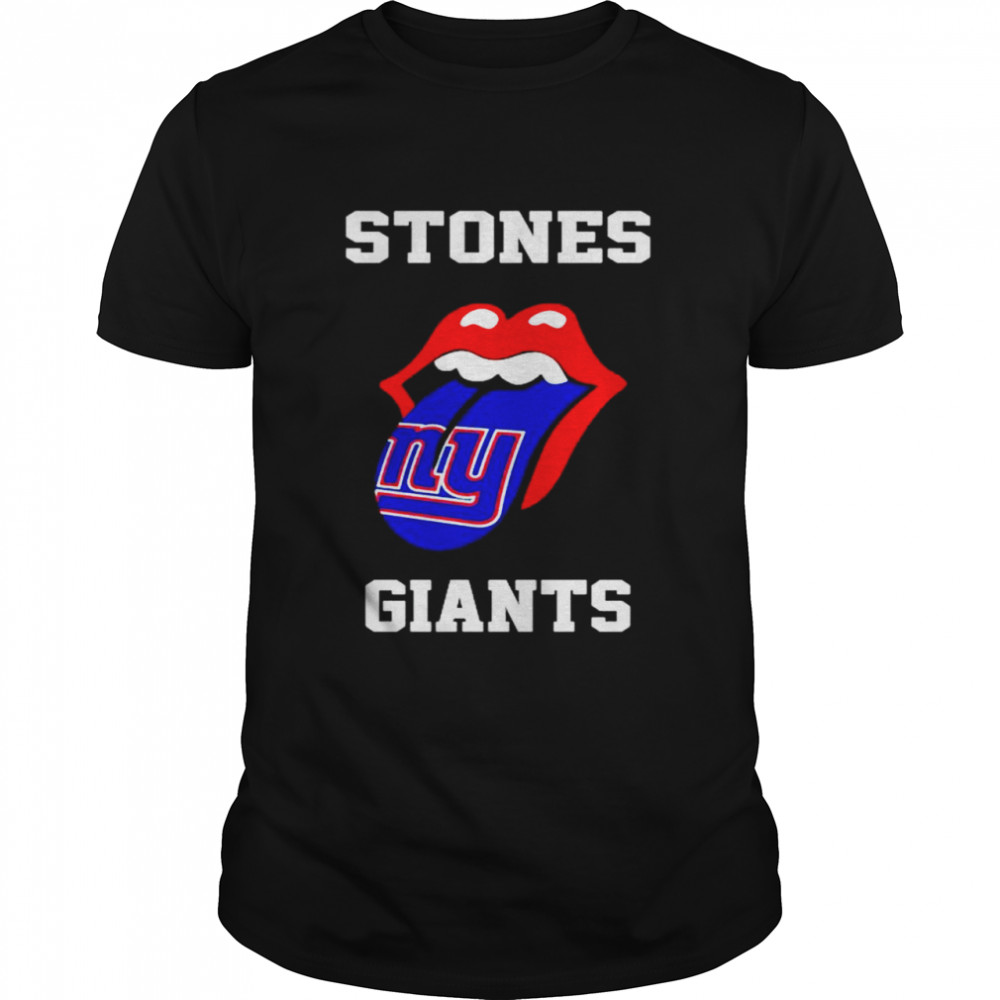 The Rolling Stones New York Giants lips shirt