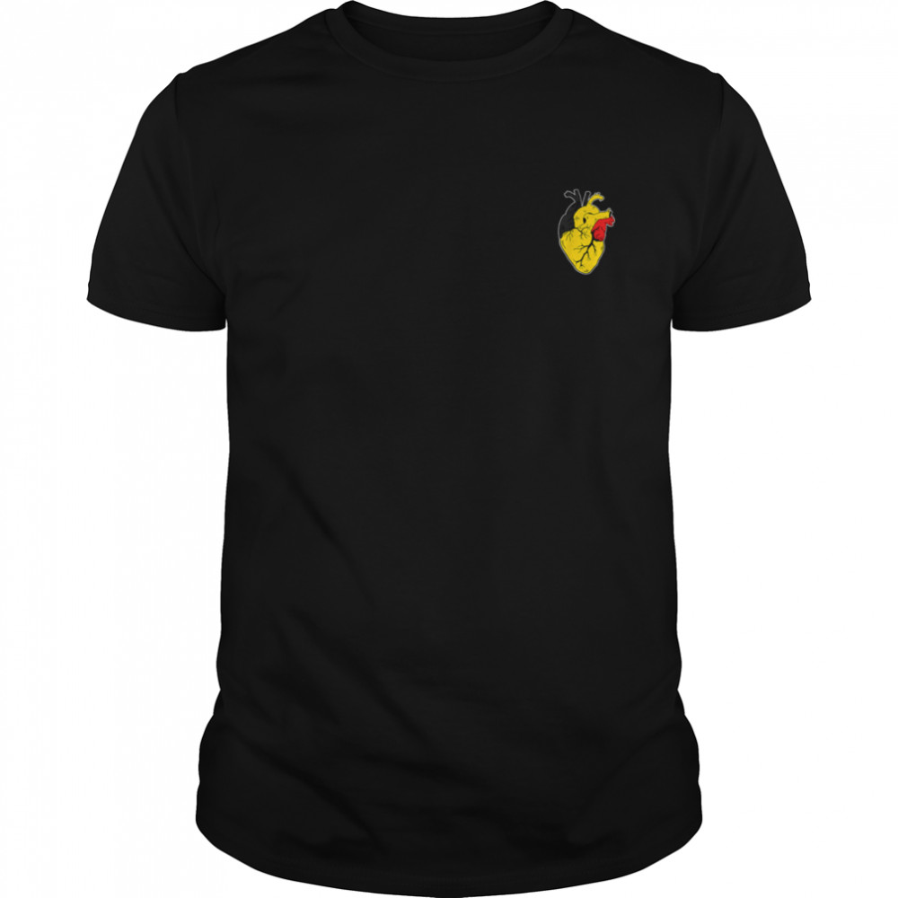 Belgium Flag Pride Soccer Anatomical Heart Game Player Shirt