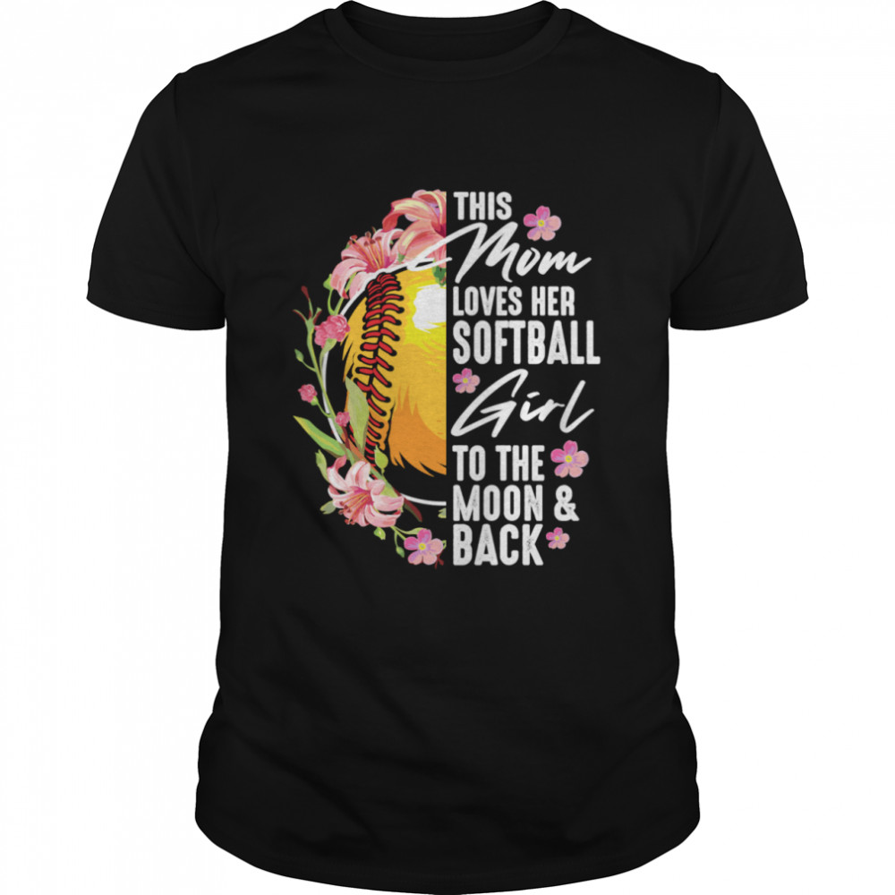 Softball Mom Pitcher Catcher Girlss Shirt