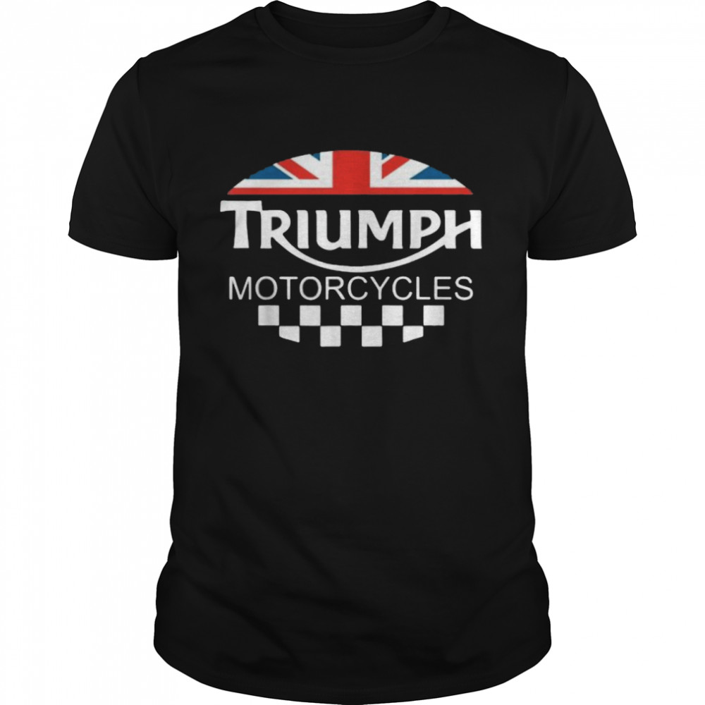 Motorcycle Triumph Biker Uk United Kingdom Flag Shirt