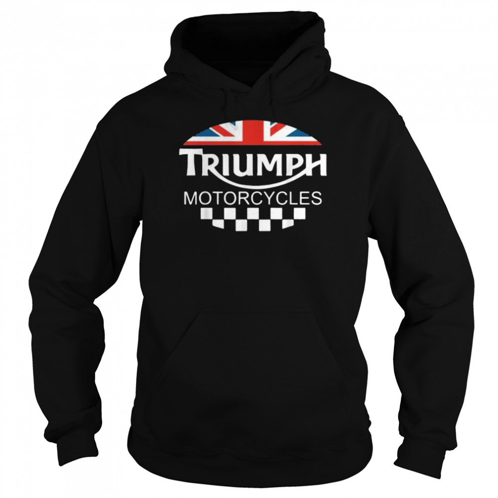 Motorcycle Triumph Biker Uk United Kingdom Flag  Unisex Hoodie