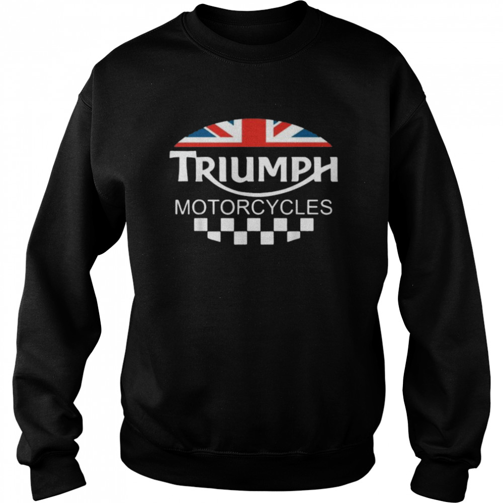 Motorcycle Triumph Biker Uk United Kingdom Flag  Unisex Sweatshirt