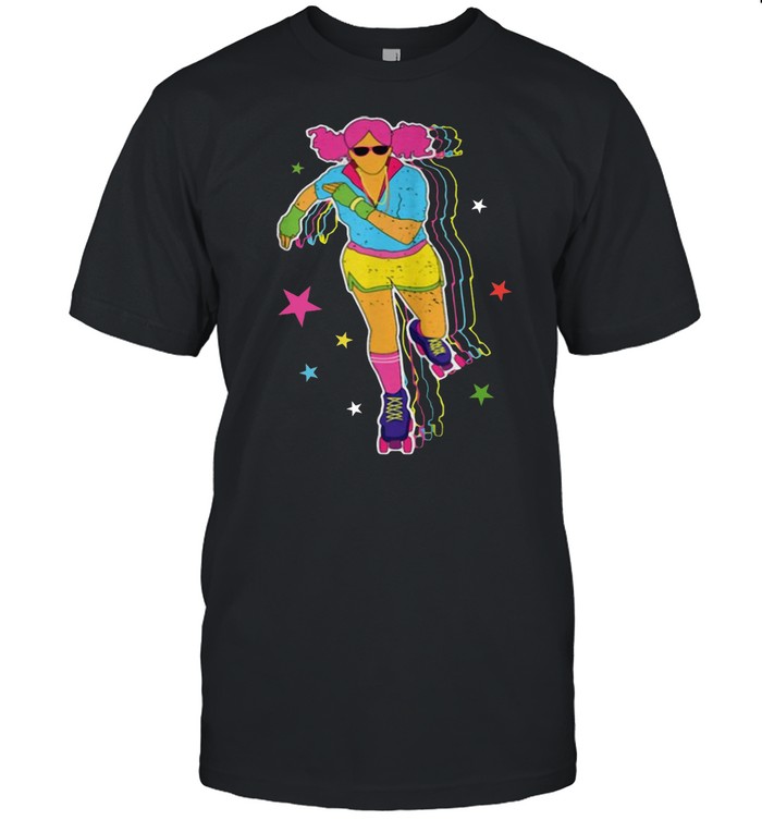 Roller Skating Derby 70’s 80’s Skater Afro Girl T-shirt