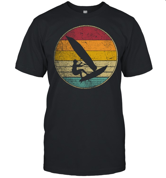 Windsurfing Surfer Surf Vintage Distressed Retro Silhouette Shirt
