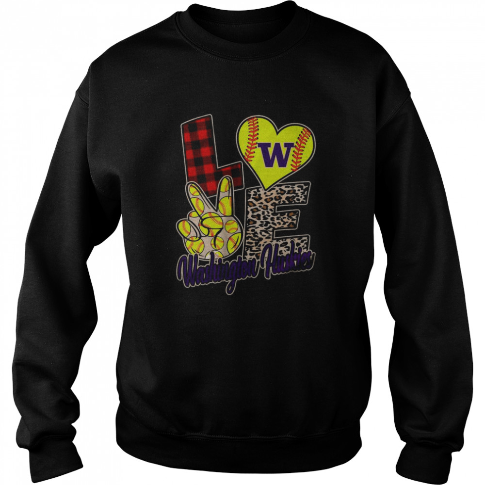 Love Washington Huskies Softball Team shirt Unisex Sweatshirt