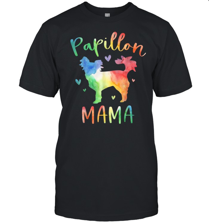 Papillon Mama Colorful Papillon Dog Mom Shirt