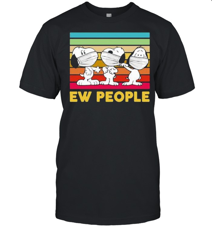 Ew People Three Snoopy Wear Mask VIntage Shirt