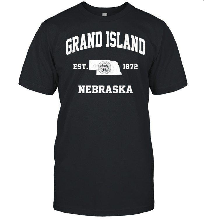 Grand Island Nebraska NE vintage State Athletic style shirt