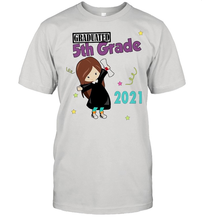 Girly Graduated 5th Grade 2021 T-shirt