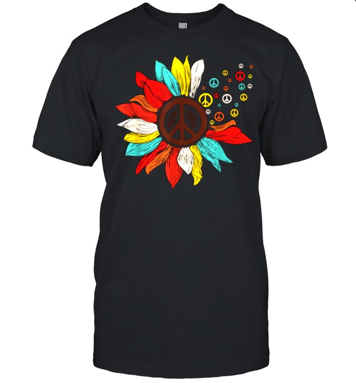 Sunflower Peace Sign Hippie shirt