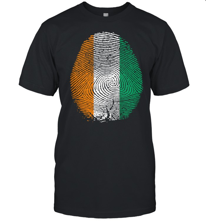 Ivory Coast Flag Fingerprint It is in my DNA Ivorians shirt