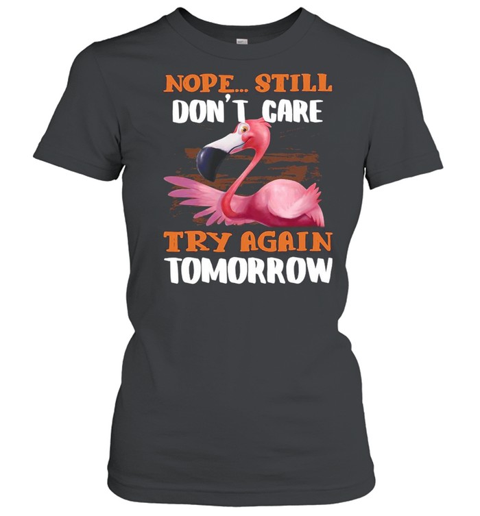 Flamingo Nope Still Don’t Care Try Again Tomorrow  Classic Women's T-shirt