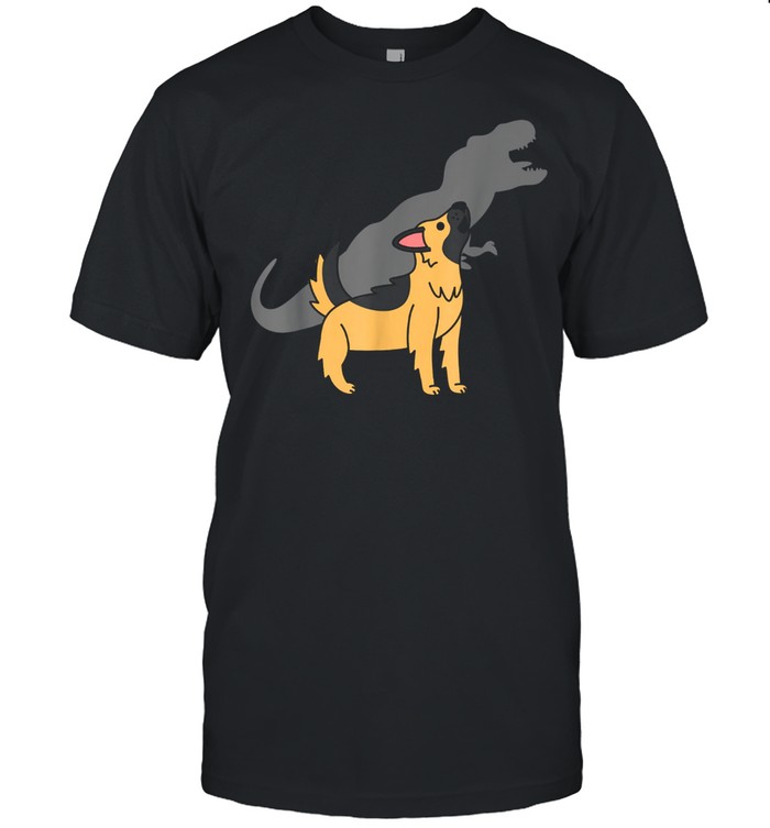Howling TRex Dinosaur German Shepherd Dog shirt