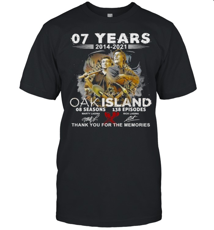 The curse of oak island 08 seasons 138 memories thank you for the memories shirt
