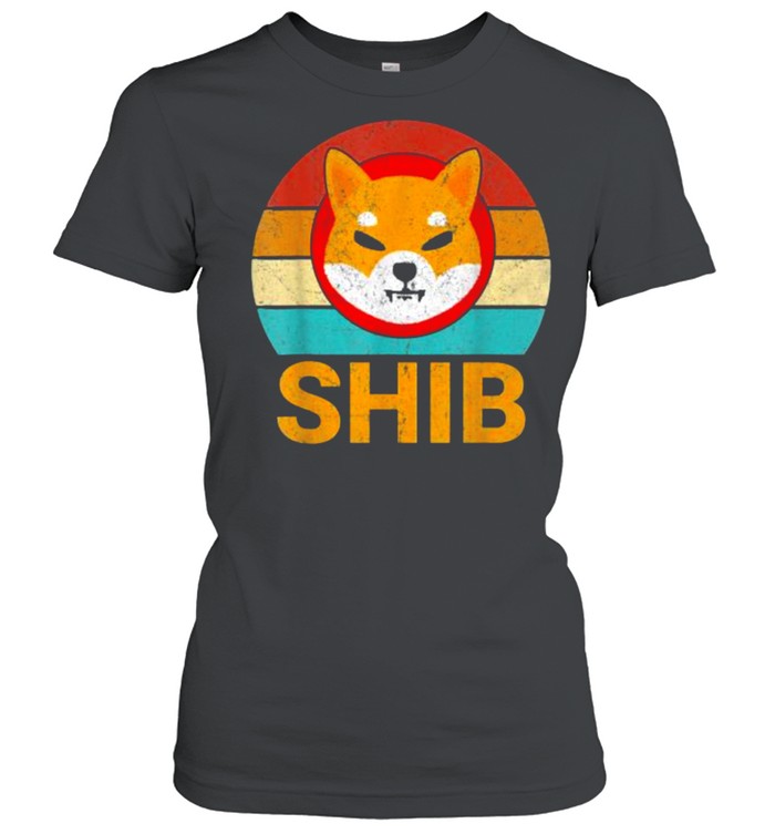 Shiba Inu Shib HODL To the Moon Crypto Cryptocurrency Vintage T- Classic Women's T-shirt