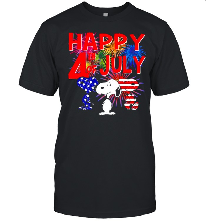Happy 4th of July independence snoopy fireword shirt
