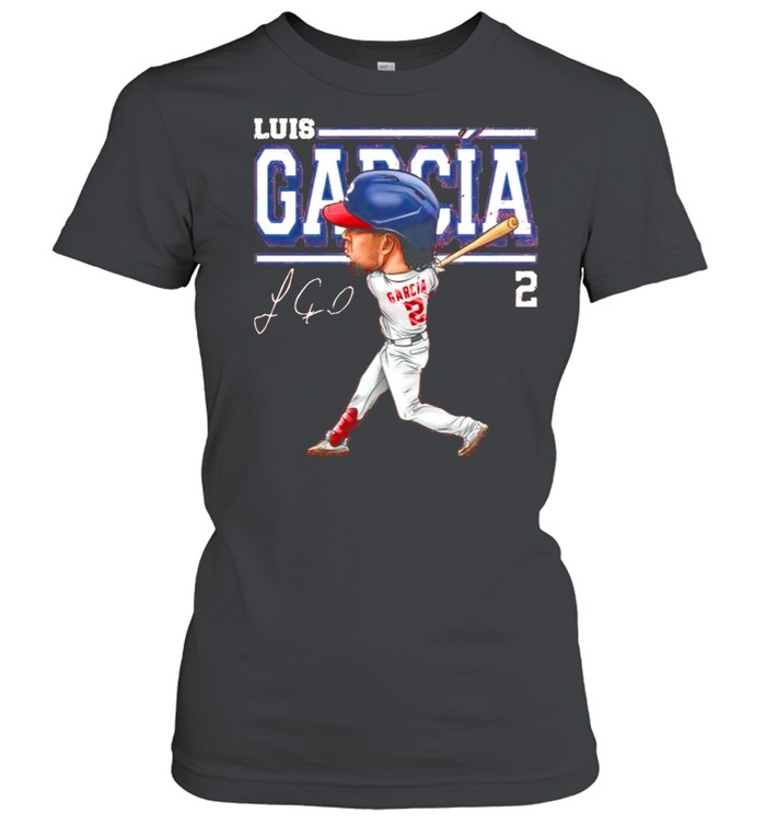 Washington Baseball 2 Luis Garcia Cartoon signature shirt Classic Women's T-shirt