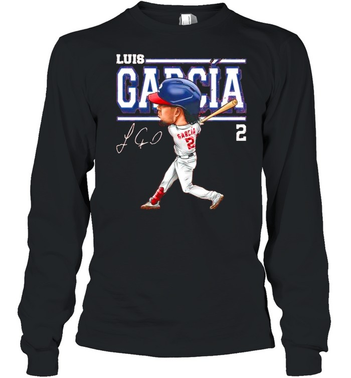 Washington Baseball 2 Luis Garcia Cartoon signature shirt Long Sleeved T-shirt