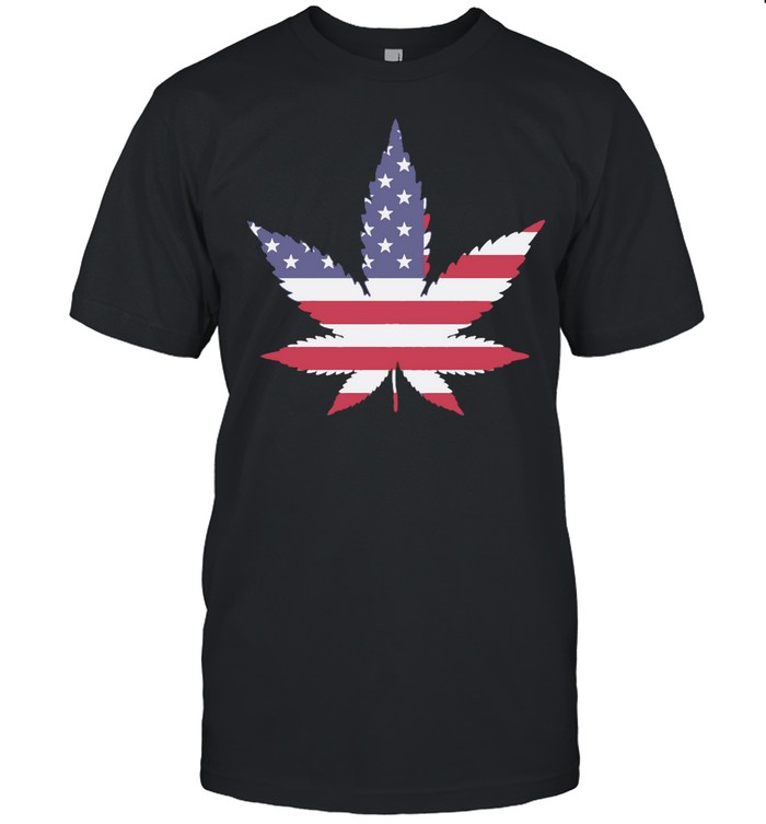 Weed American flag shirt