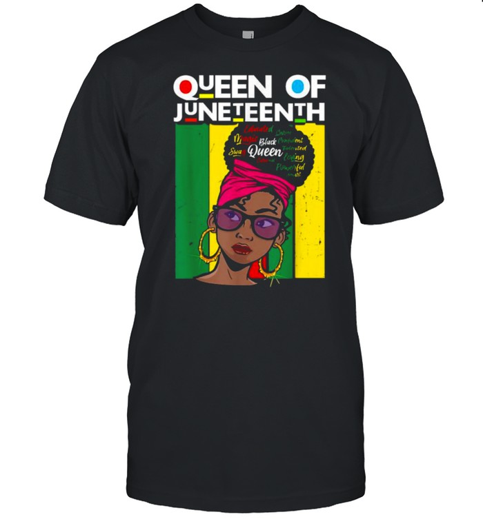 Queen Of Juneteenth Black Girl Magic Melanin Women Vintage T-Shirt