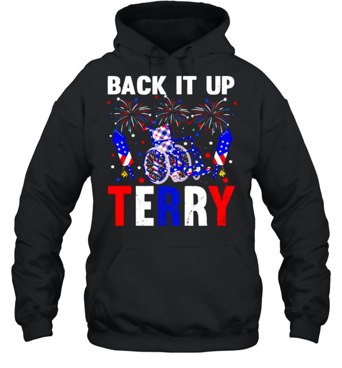 Back It Up Terry 4th Of July Firework American Flag T- Unisex Hoodie