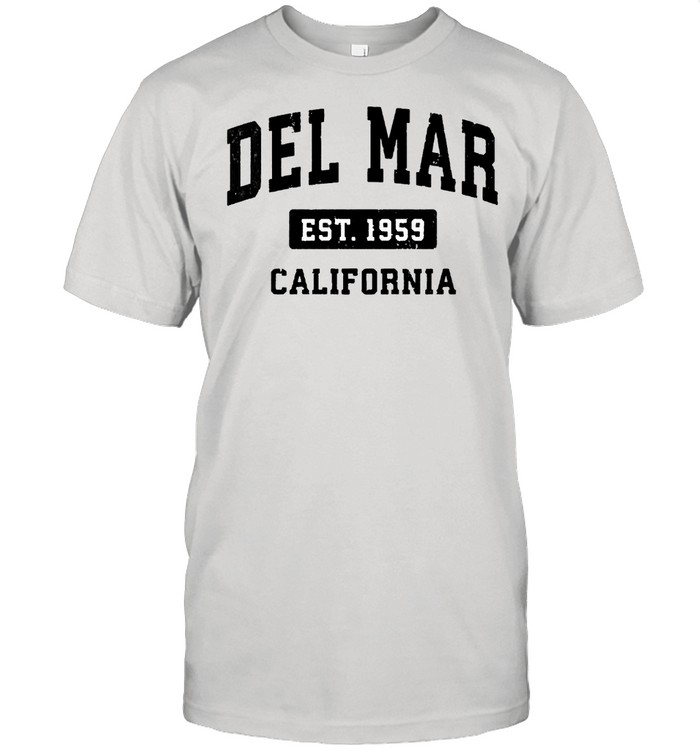 Del Mar California CA Vintage Sports Design Black Design shirt