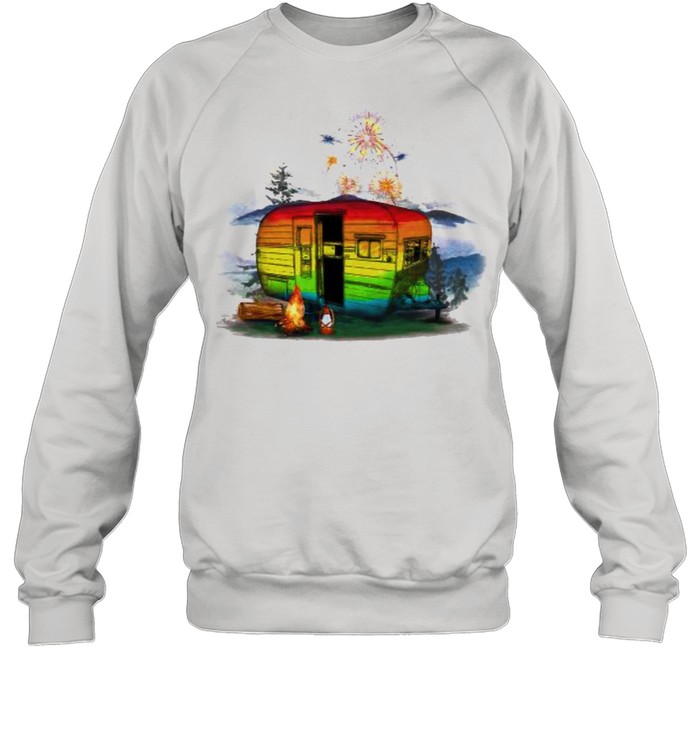 Fireworks Rainbow Camping  Unisex Sweatshirt