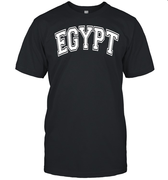 Egypt Varsity Style Pink with White Text shirt