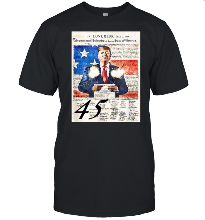 Donald trump president 45 4th Of July firework T-Shirt